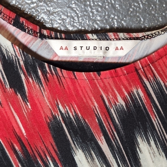 Aa STUDIO AA red, black, and gray tie side dress size medium - Picture 5 of 7